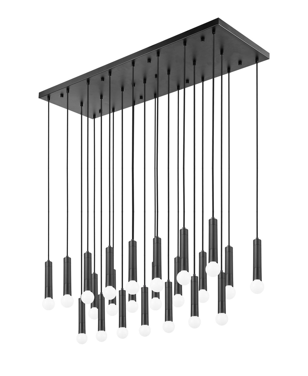 Suspension linéaire multiple Stari Noir mat, nombre ampoules 23 – vue 5
