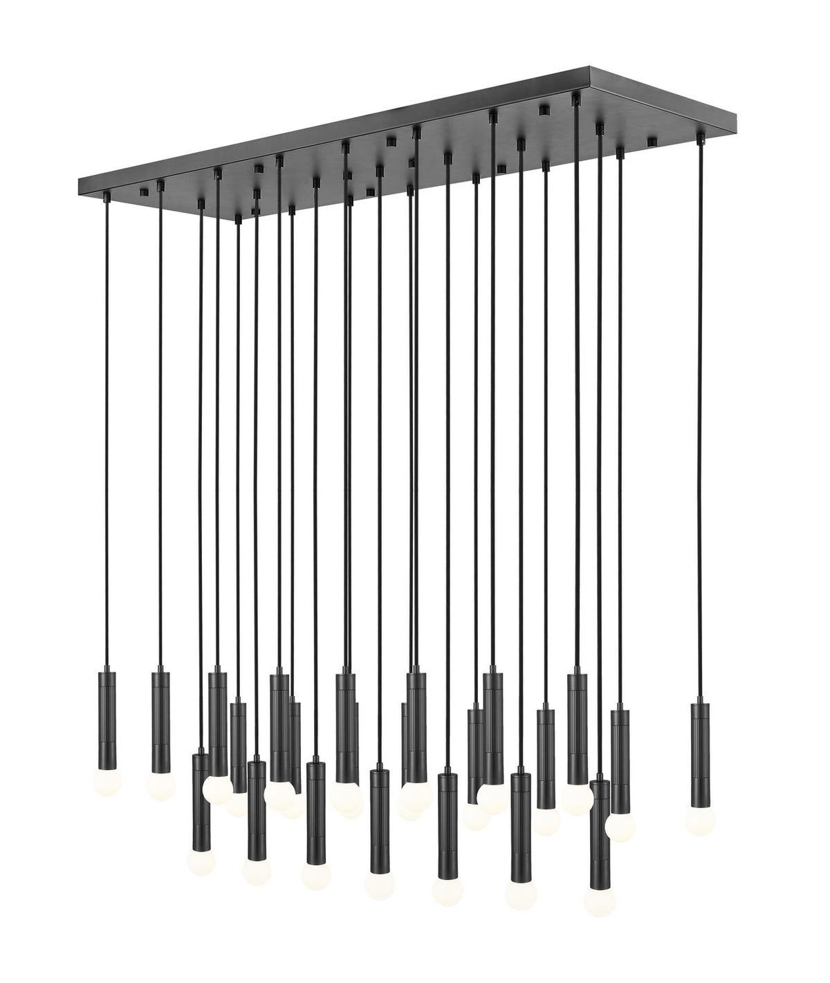 Suspension linéaire multiple Stari Noir mat, nombre ampoules 23 – Z-Lite