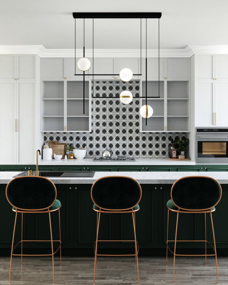 Suspension linéaire multiple Tagliato - by Alora Lighting | Luminaires & cie