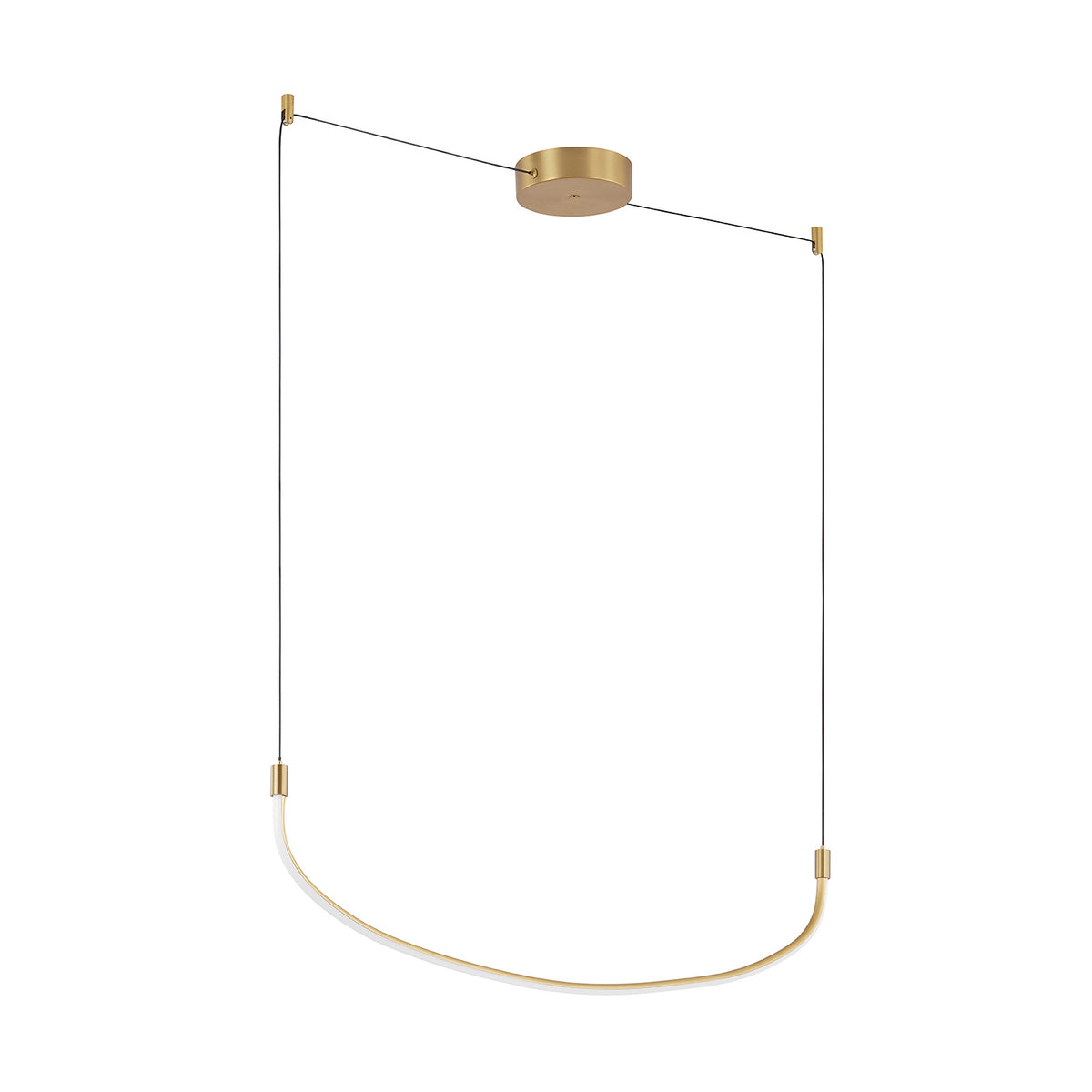 Suspension linéaire multiple Talis Or brossé – vue 2