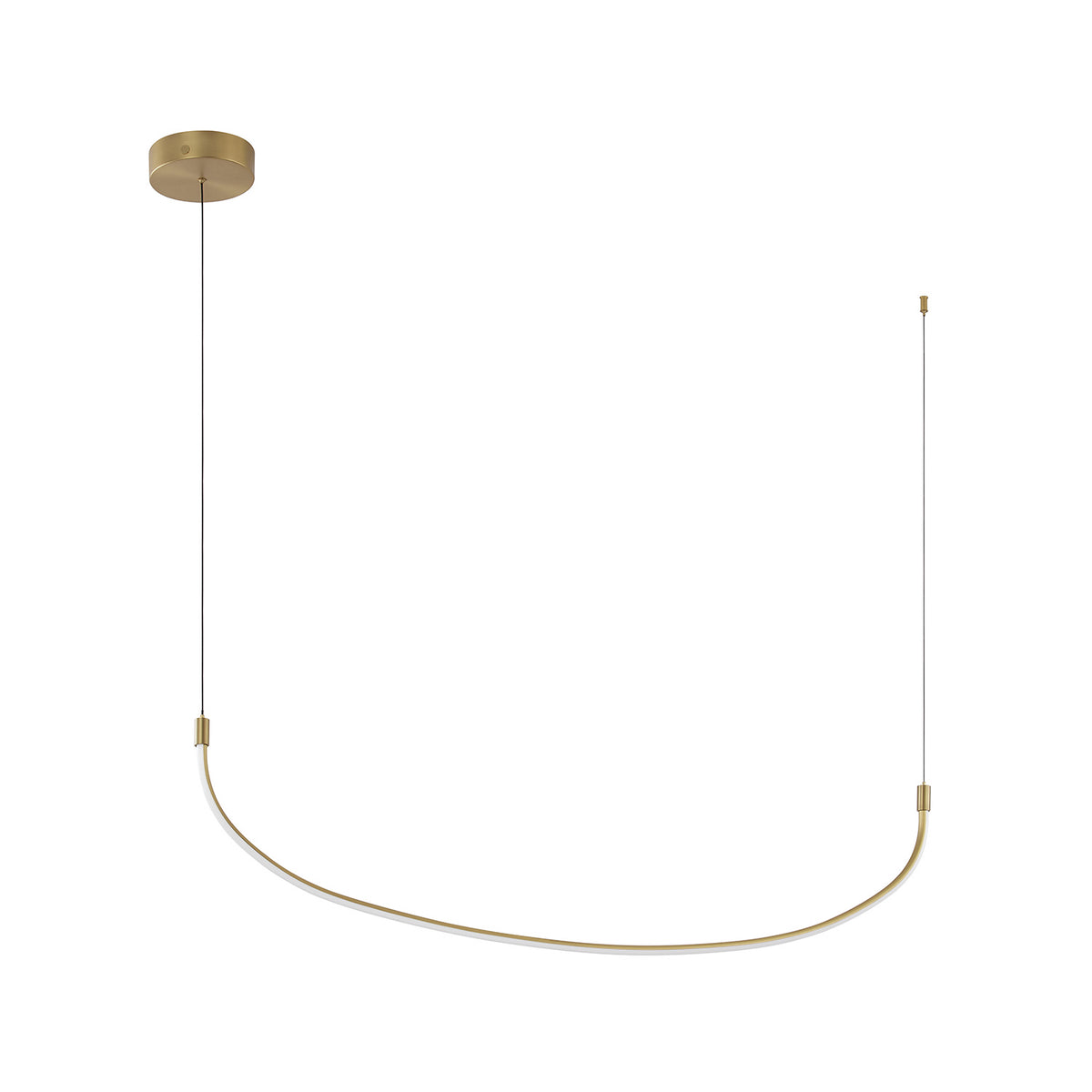 Suspension linéaire multiple Talis Or brossé – Kuzco Lighting