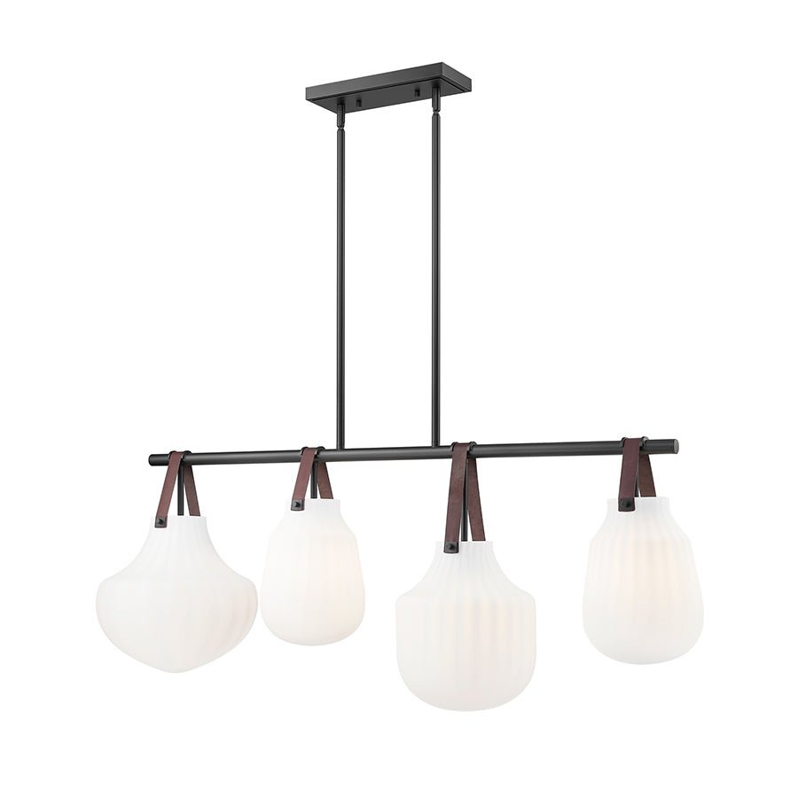 Suspension linéaire Newbury - Noir mat by Z - Lite | Luminaires & cie
