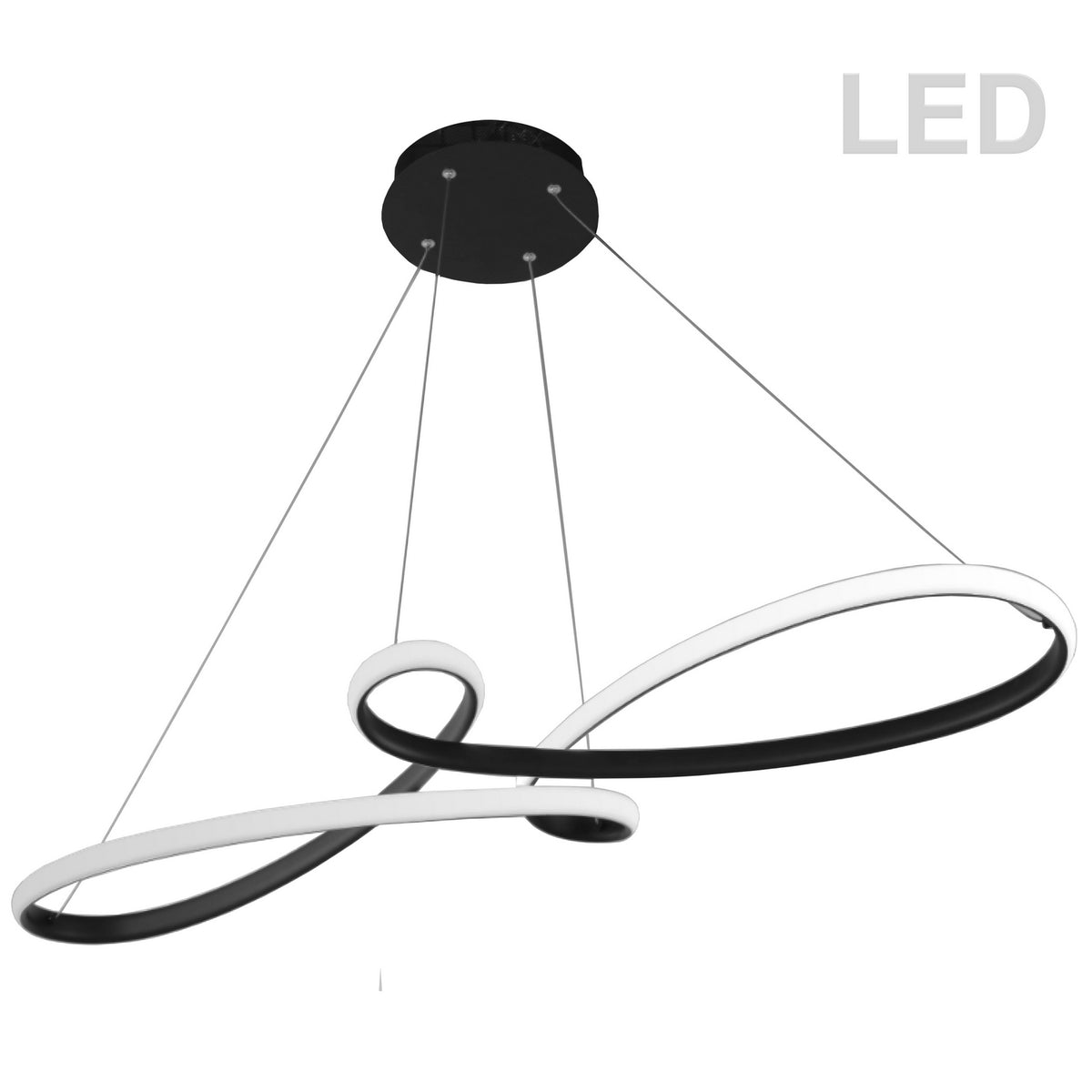 Suspension linéaire Nola Noir / Noir mat – Dainolite