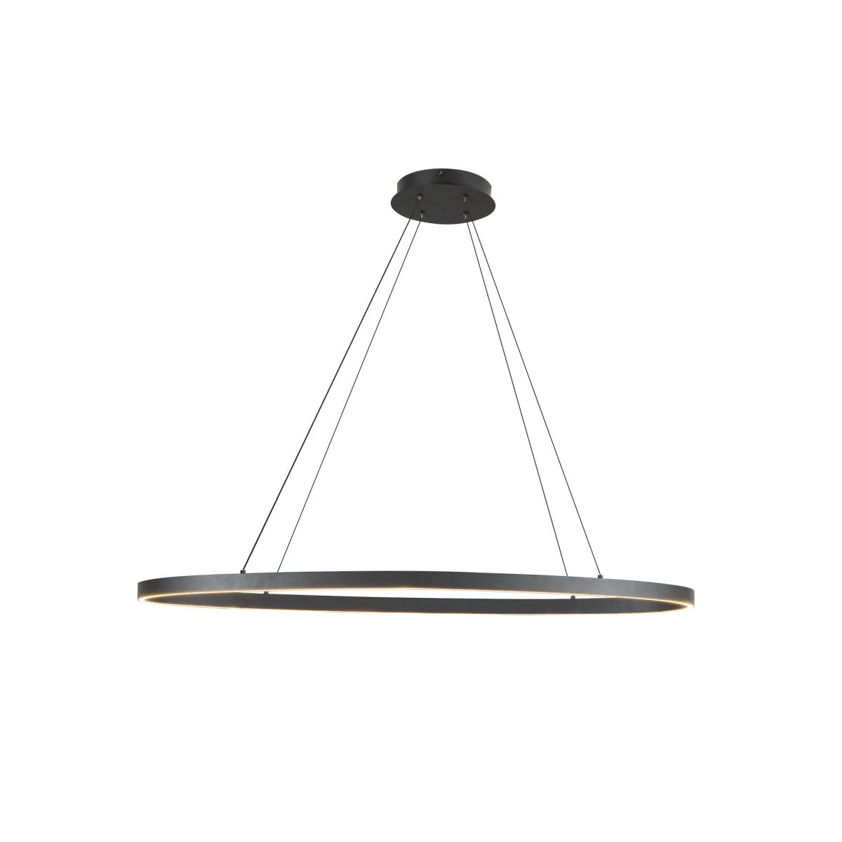Suspension linéaire Ovale - Noir 40" by Kuzco Lighting | Luminaires & cie