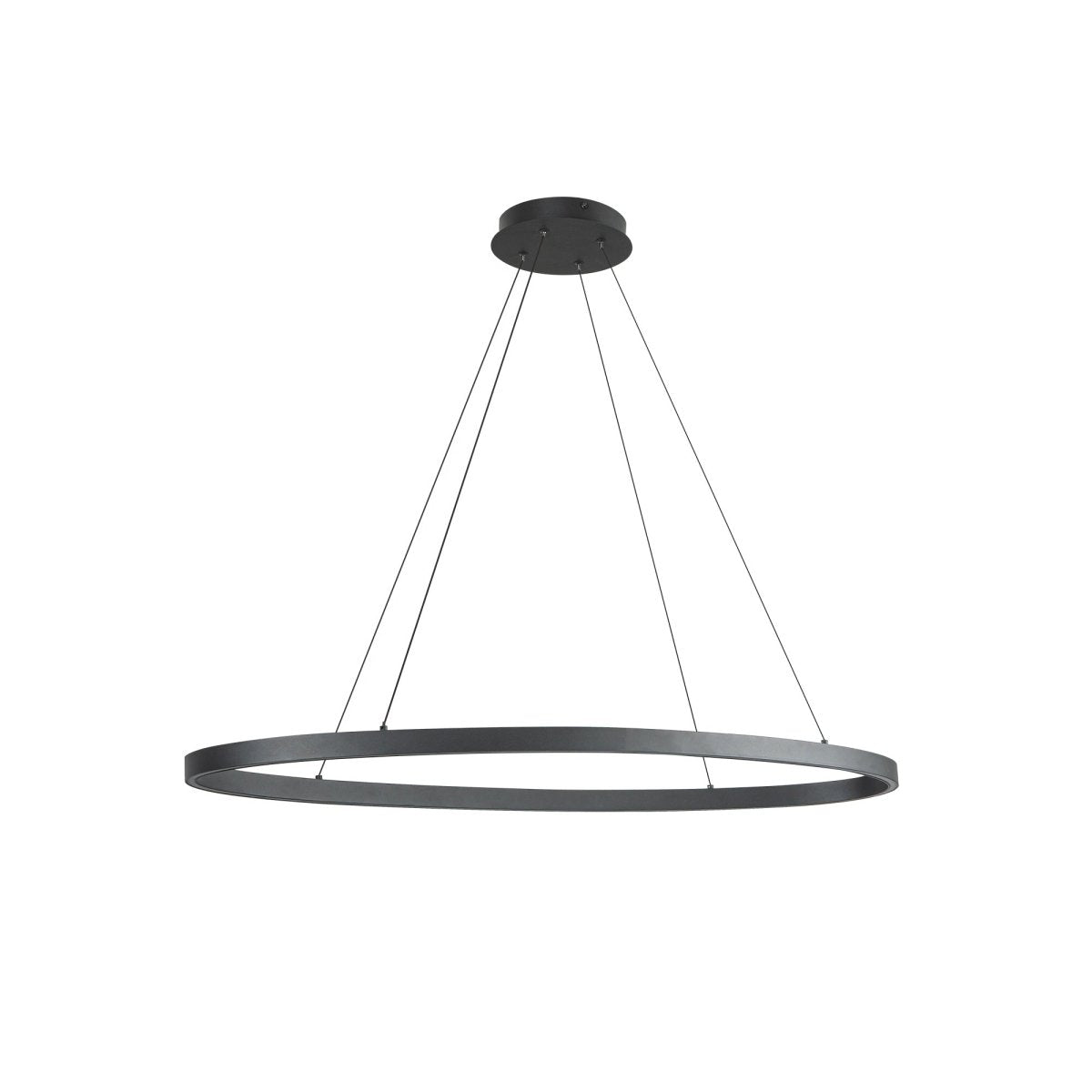 Suspension linéaire Ovale - Noir 40" by Kuzco Lighting | Luminaires & cie