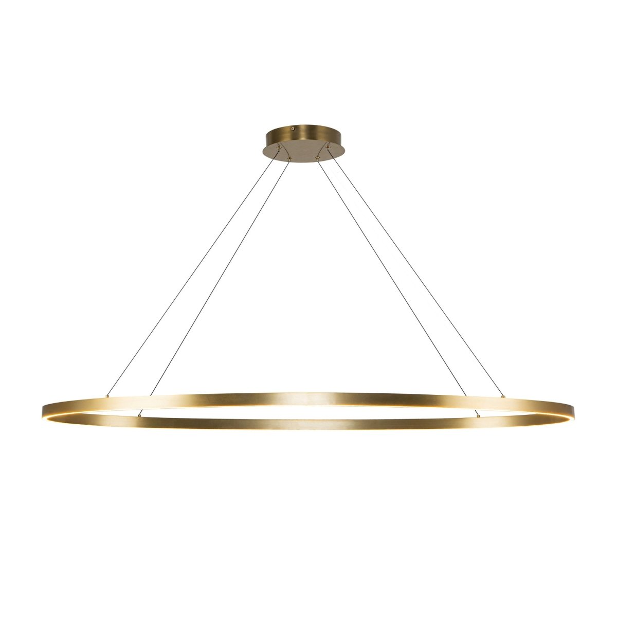 Suspension linéaire Ovale - Or brossé 53 3/4" by Kuzco Lighting | Luminaires & cie