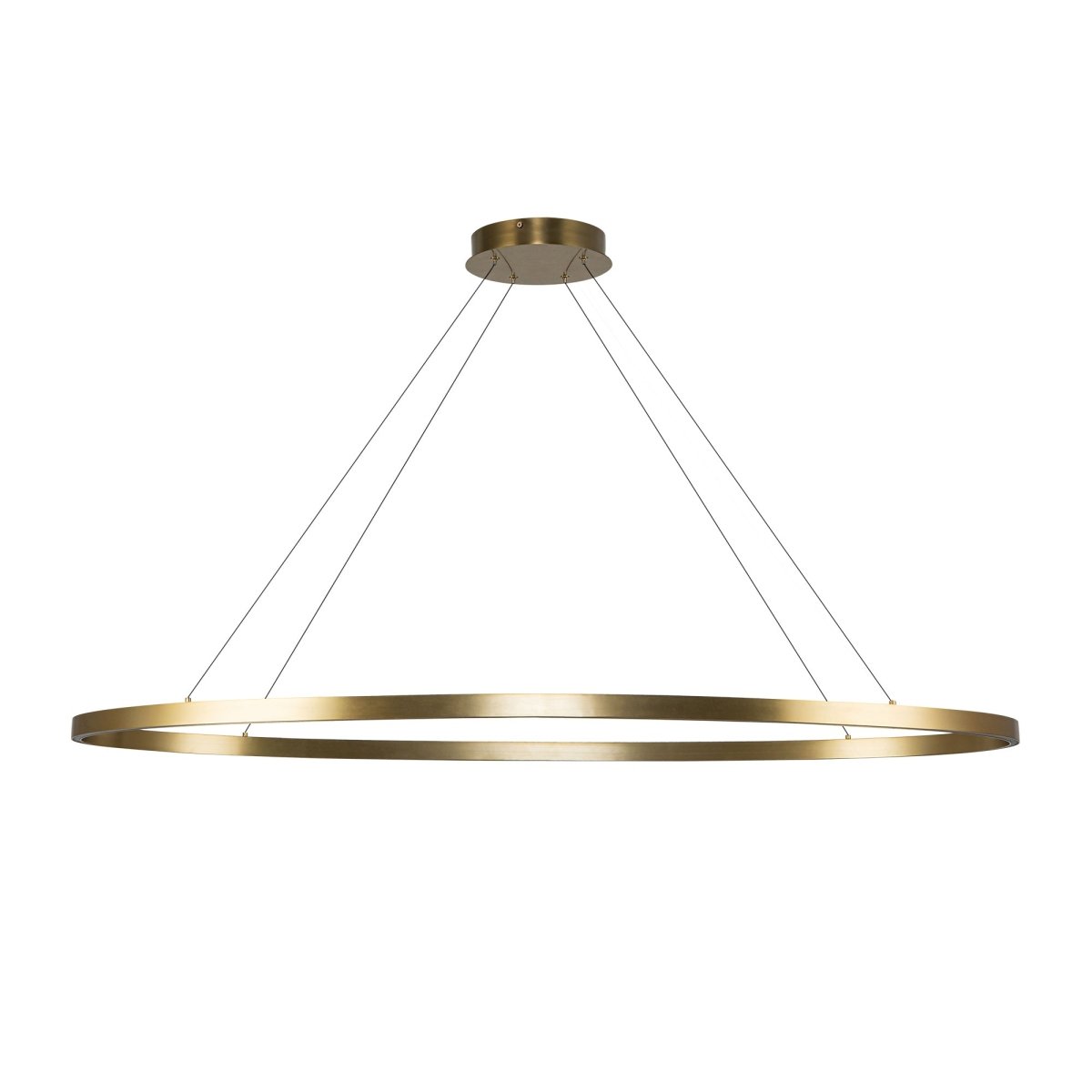 Suspension linéaire Ovale - Or brossé 53 3/4" by Kuzco Lighting | Luminaires & cie