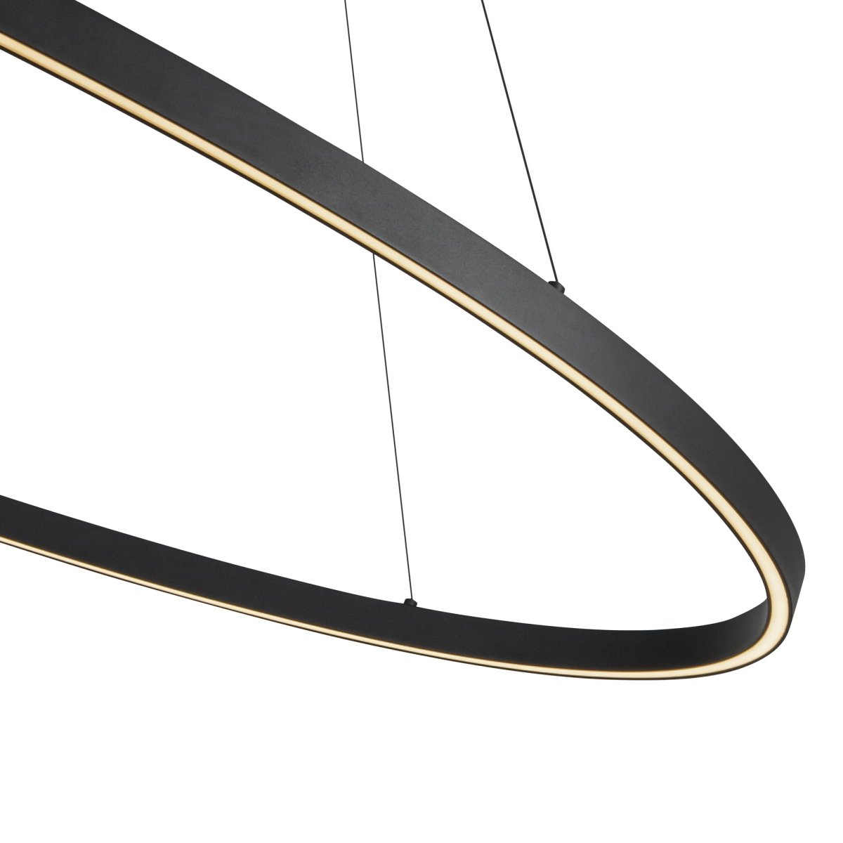 Suspension linéaire Ovale - Noir 53 3/4" by Kuzco Lighting | Luminaires & cie