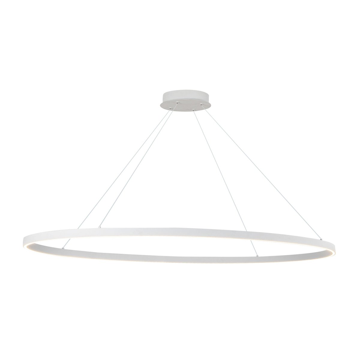 Suspension linéaire Ovale - Blanc 53 3/4" by Kuzco Lighting | Luminaires & cie