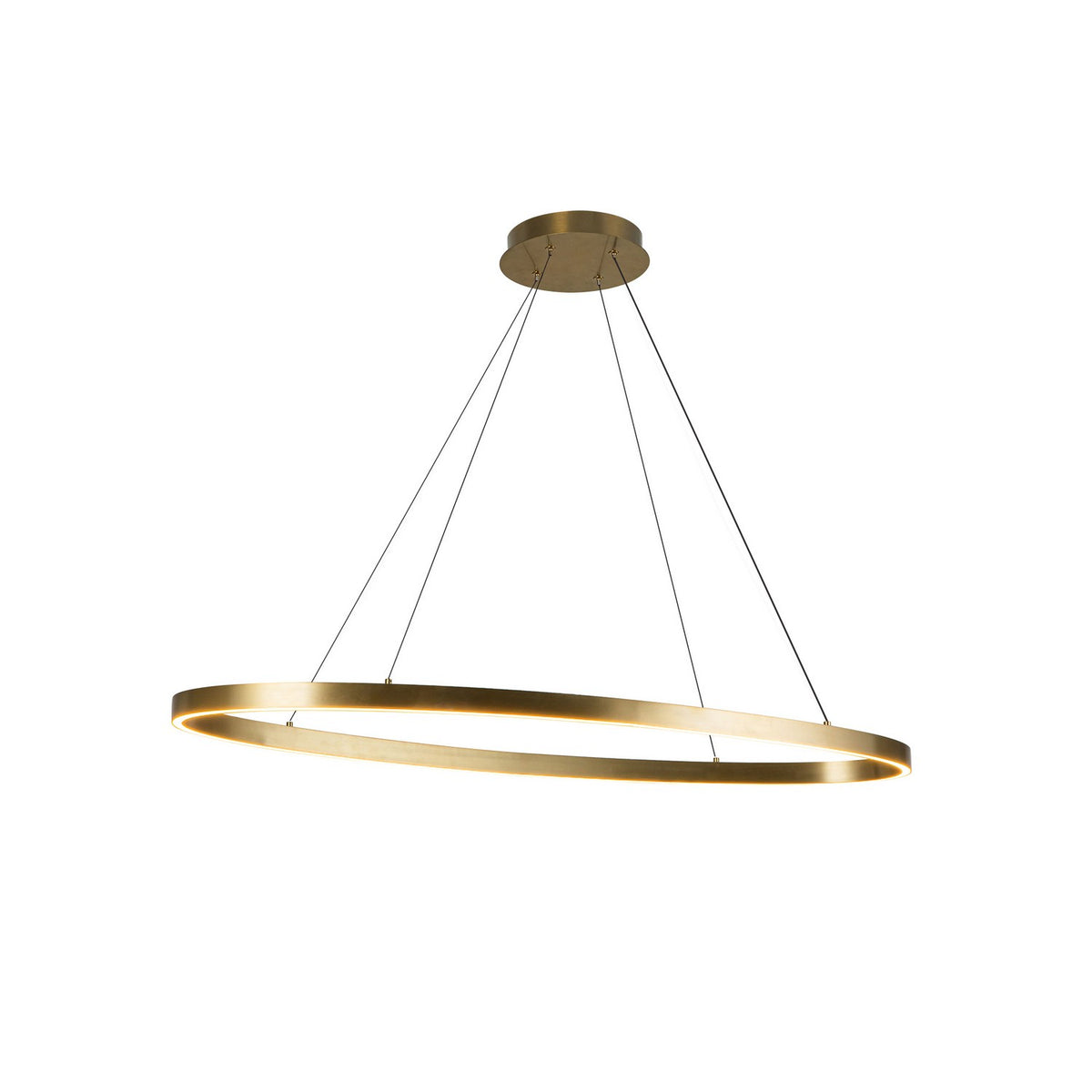 Suspension linéaire Ovale Or brossé, 16 3/8" – vue 3