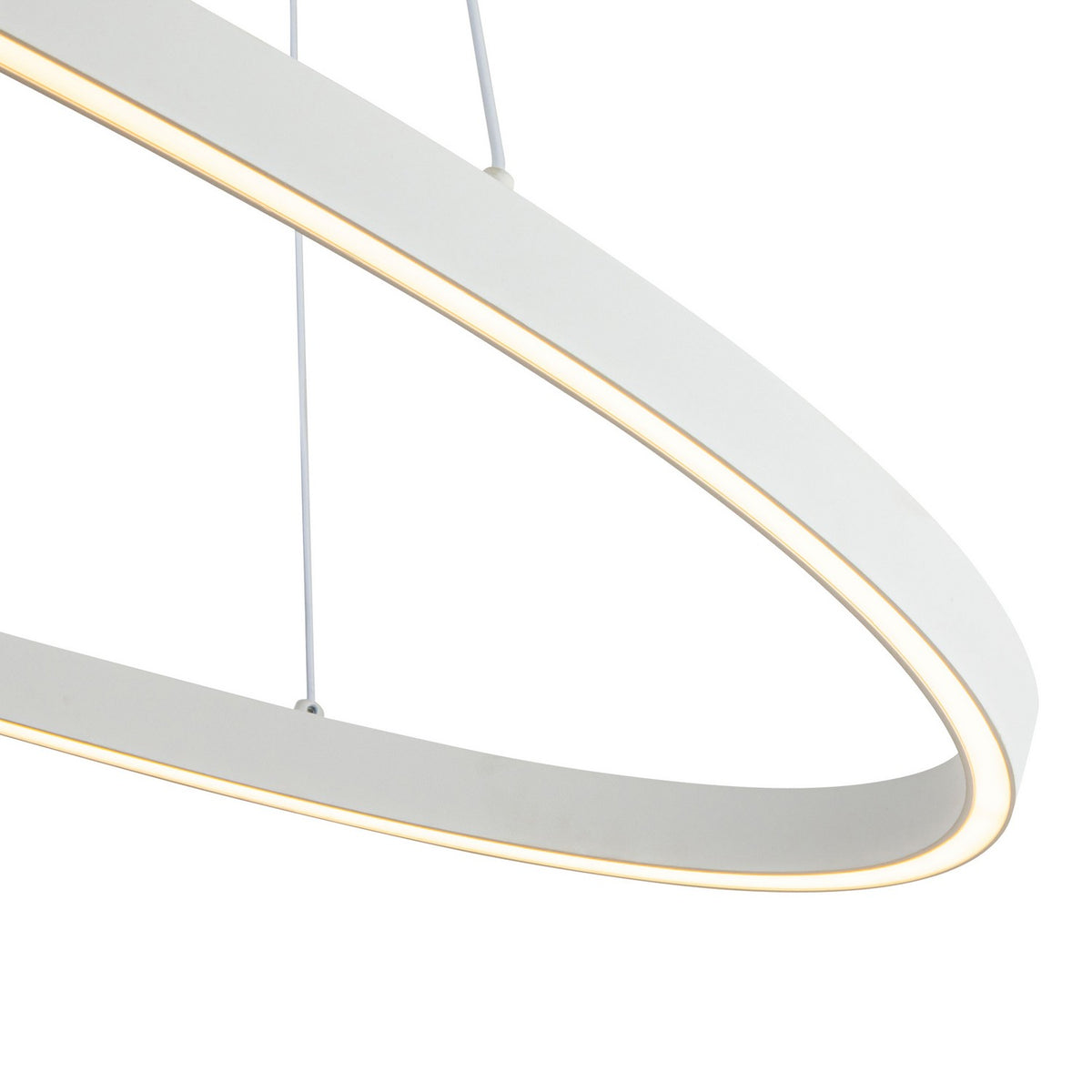 Suspension linéaire Ovale Blanc, 16 3/8" – vue 5