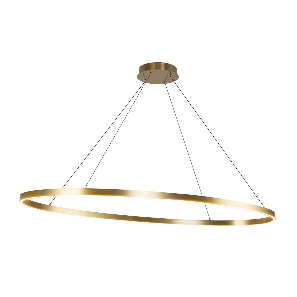 Suspension linéaire Ovale Or brossé, 28 1/4" – vue 3