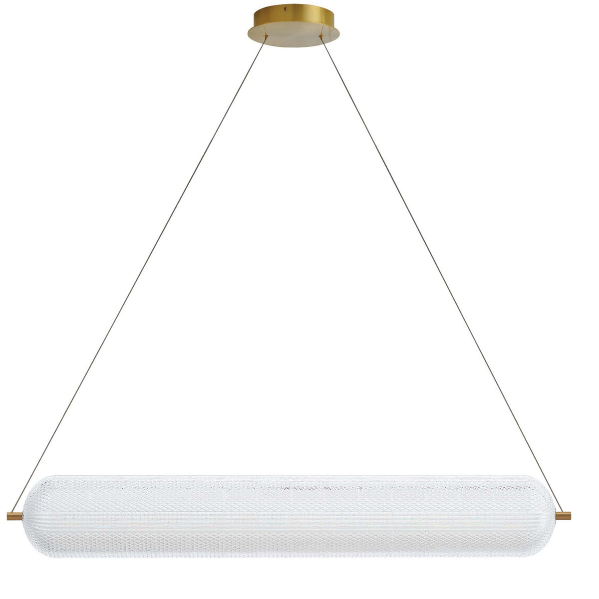 Suspension linéaire Peri Transparent / Laiton vieilli – Dainolite