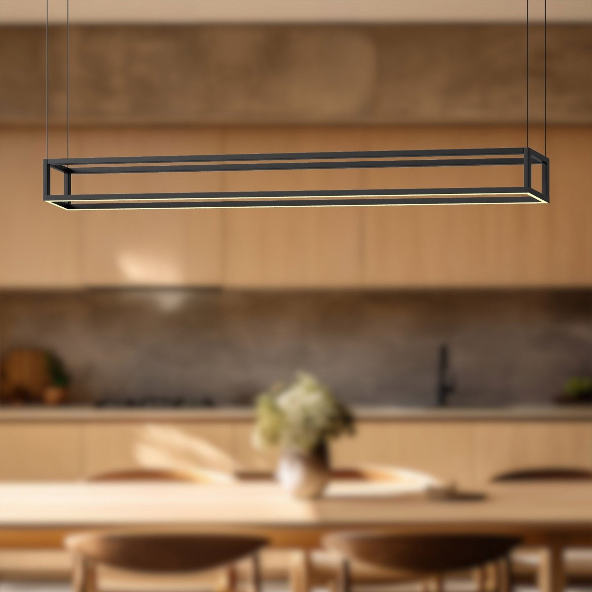 Suspension linéaire Plaza - Noir 59 1/8" by Kuzco Lighting | Luminaires & cie