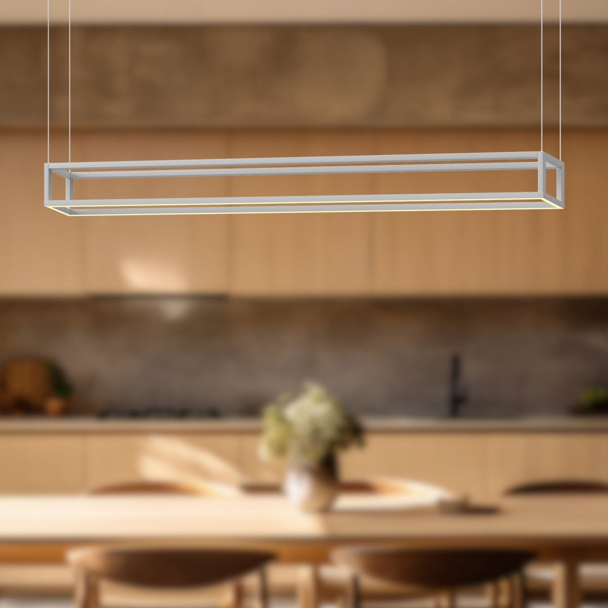 Suspension linéaire Plaza - Blanc 59 1/8" by Kuzco Lighting | Luminaires & cie