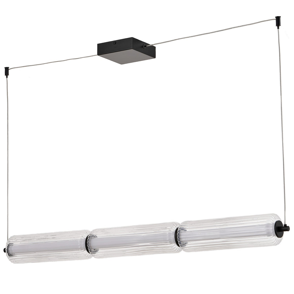Suspension linéaire Ramona Transparent / Noir mat – Dainolite