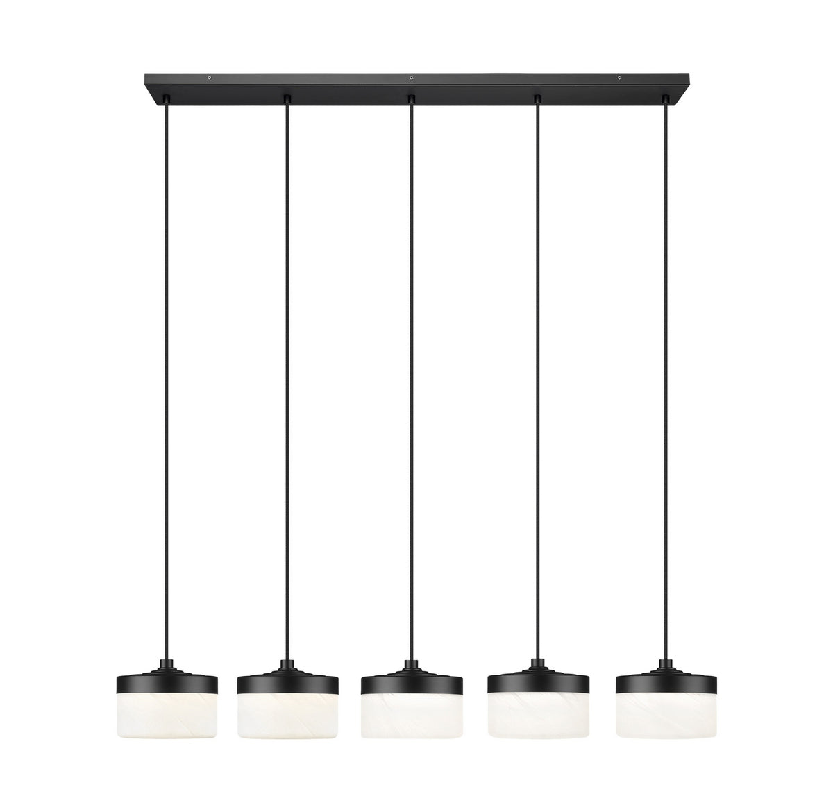 Suspension linéaire Renaud Noir mat – vue 2