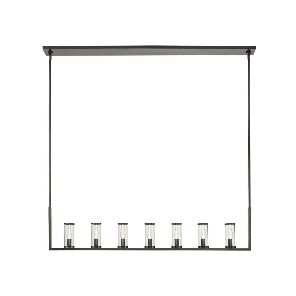 Suspension linéaire Revolve - Verre transparent / bronze urbain 10 1/2" by Alora Lighting | Luminaires & cie