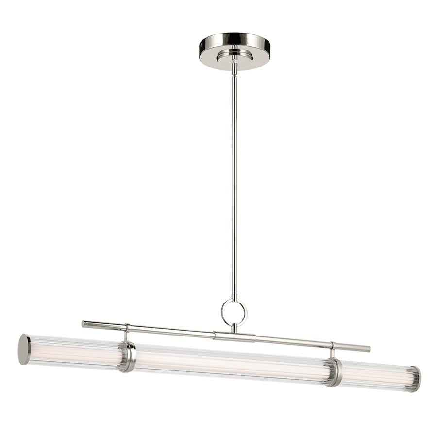 Suspension linéaire Riven - Nickel poli 48 1/4" by Kichler | Luminaires & cie