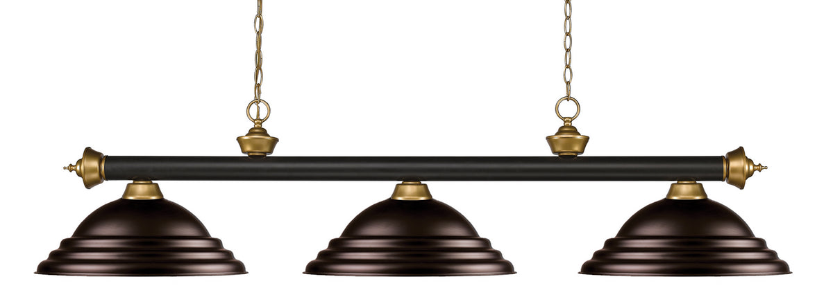 Suspension linéaire Riviera Bronze + Or satiné, Bronze, 59" – Z-Lite