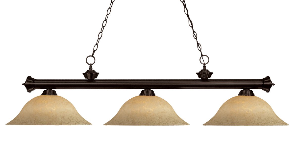 Suspension linéaire Riviera - Bronze Moucheté doré 59" by Z-Lite | Luminaires & cie