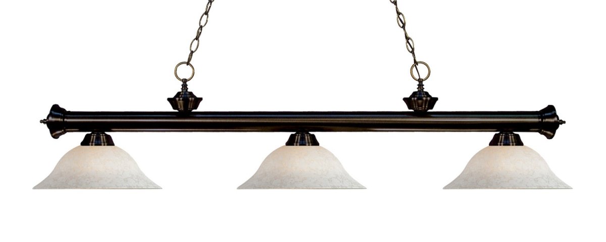 Suspension linéaire Riviera - Bronze Blanc tacheté 59" by Z-Lite | Luminaires & cie