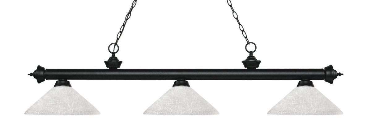 Suspension linéaire Riviera - Noir mat Lin blanc 56 3/4" by Z-Lite | Luminaires & cie