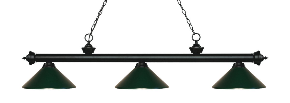 Suspension linéaire Riviera - Noir mat Vert foncé 57 1/4" by Z-Lite | Luminaires & cie