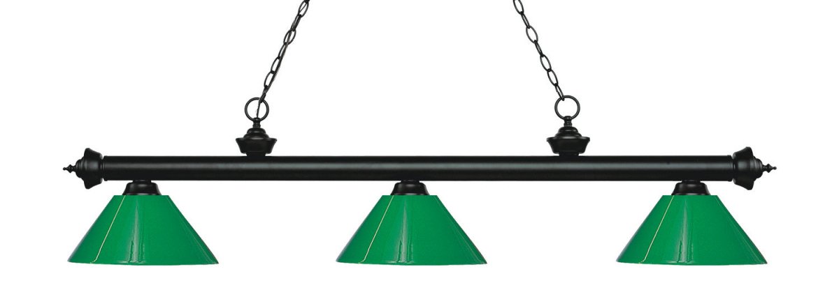 Suspension linéaire Riviera - Noir mat Vert 57" by Z-Lite | Luminaires & cie