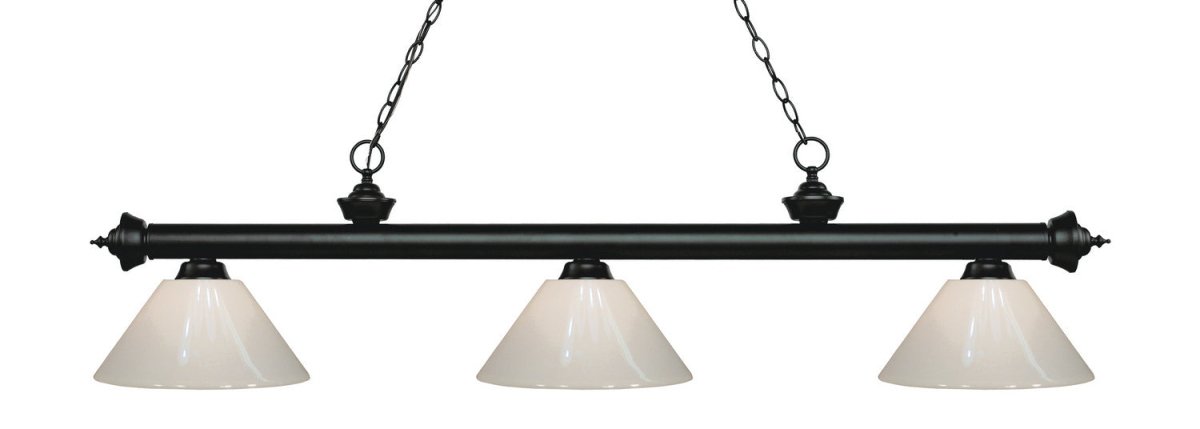 Suspension linéaire Riviera - Noir mat Blanc 57" by Z-Lite | Luminaires & cie