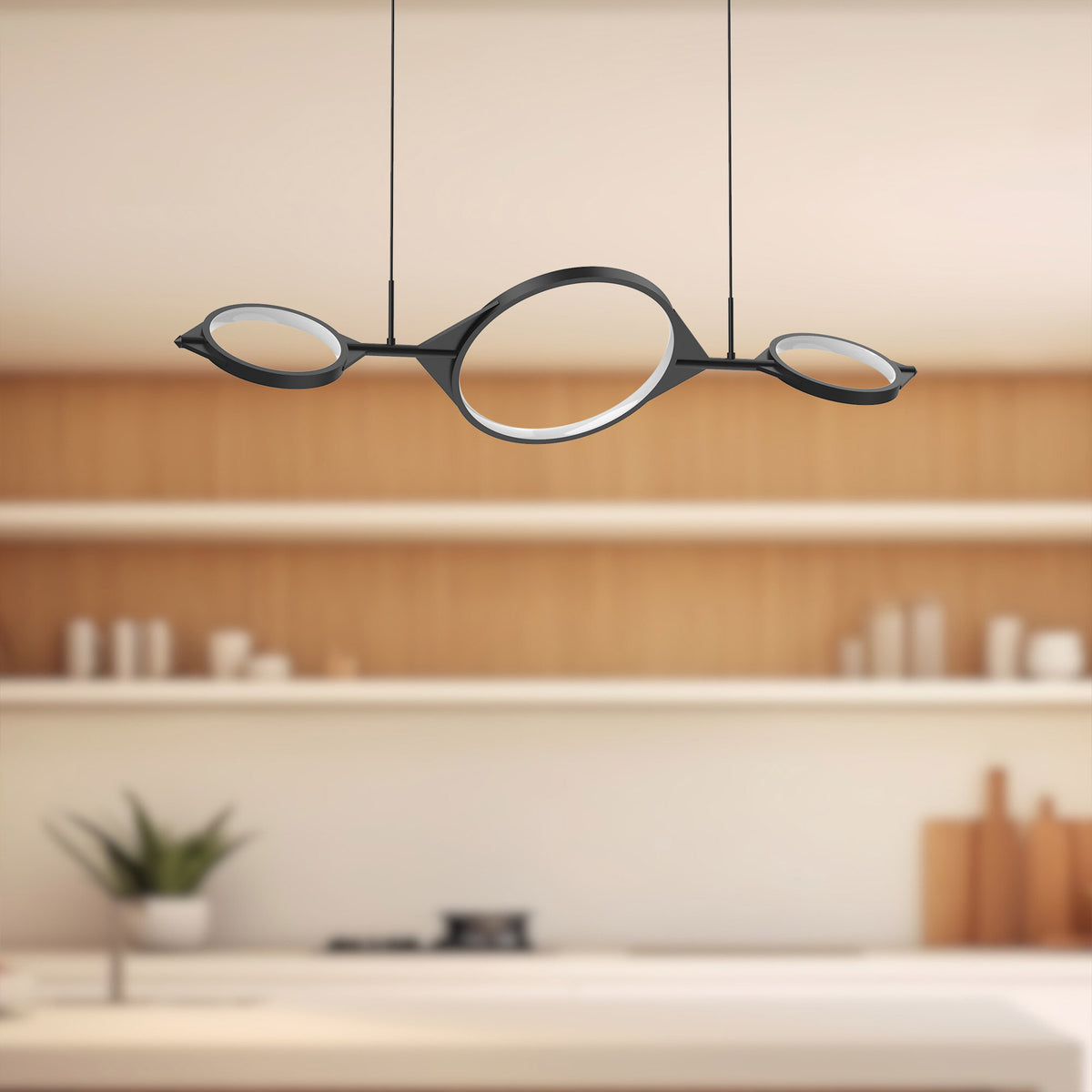 Suspension linéaire Serif Diffuseur givré en silicone – vue 3