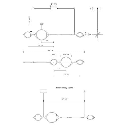 Suspension linéaire Serif Diffuseur silicone blanc – vue 5