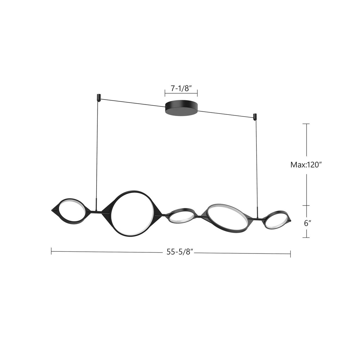 Suspension linéaire Serif Diffuseur silicone blanc – vue 6