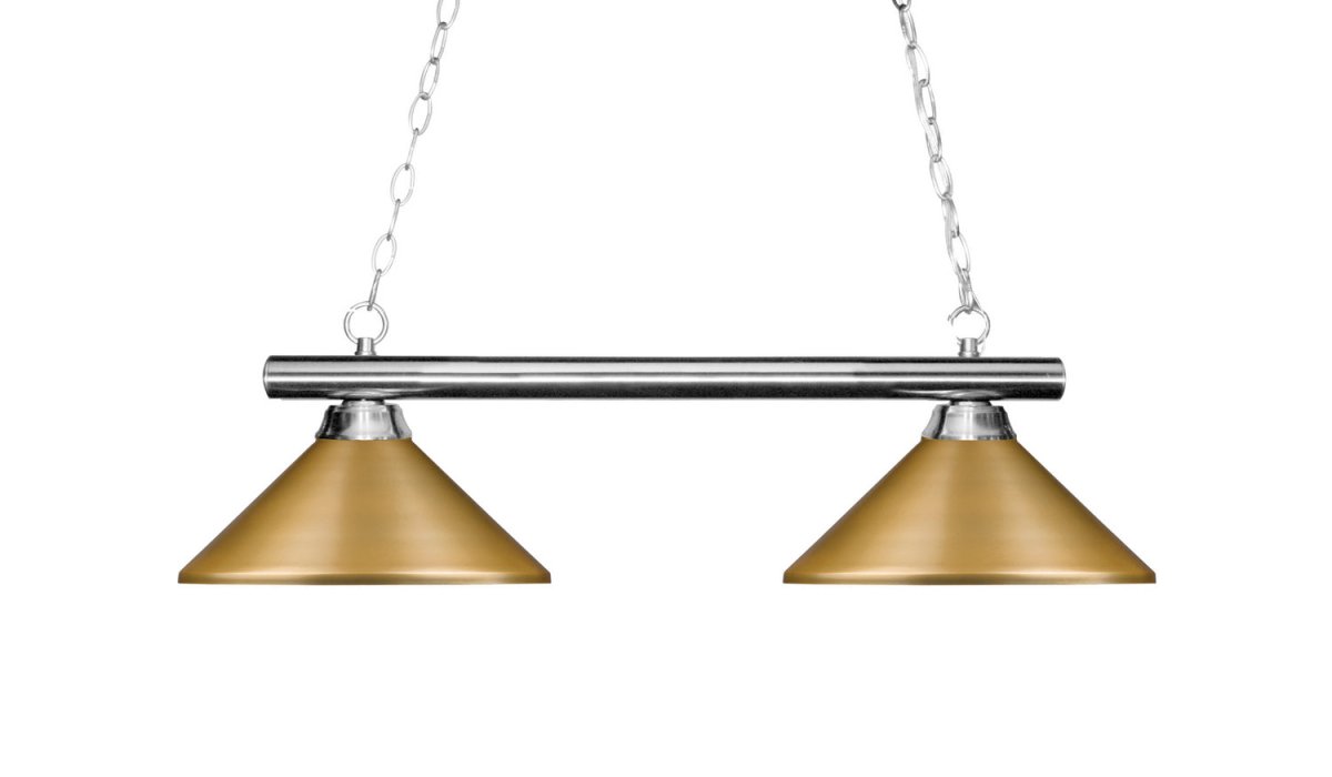 Suspension linéaire Sharp Shooter - Or satiné by Z-Lite | Luminaires & cie