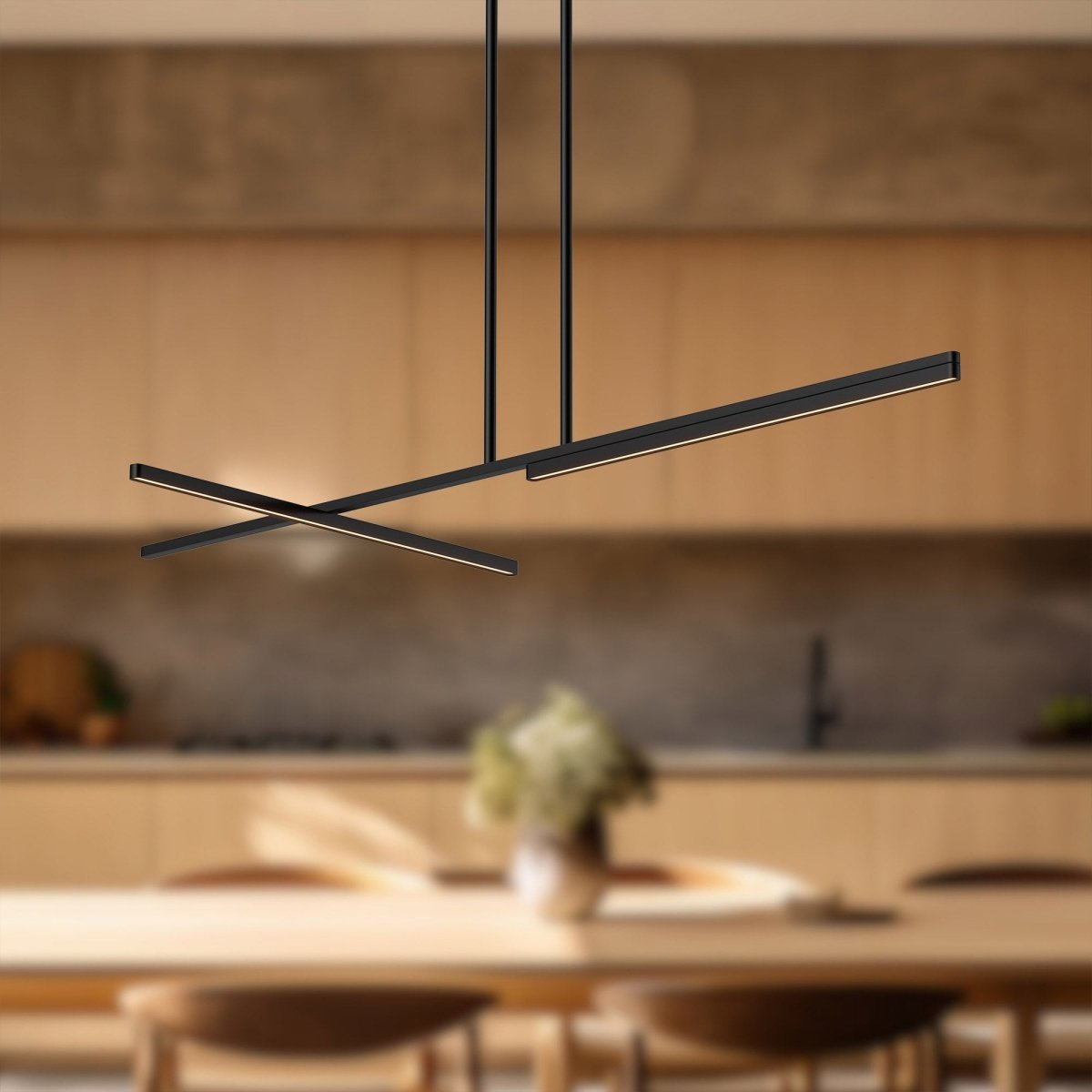 Suspension linéaire Shift - Noir 48 1/8" by Kuzco Lighting | Luminaires & cie