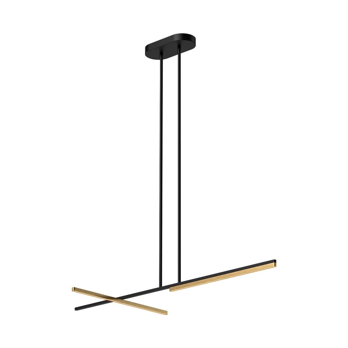 Suspension linéaire Shift - Or noir / brossé 48 1/8" by Kuzco Lighting | Luminaires & cie