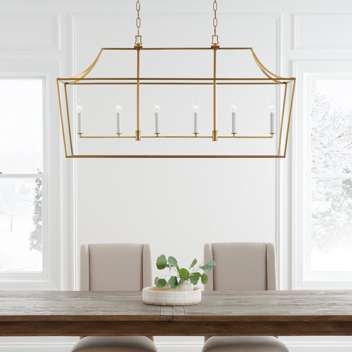 Suspension linéaire Southold - Nickel poli by Visual Comfort Studio | Luminaires & cie