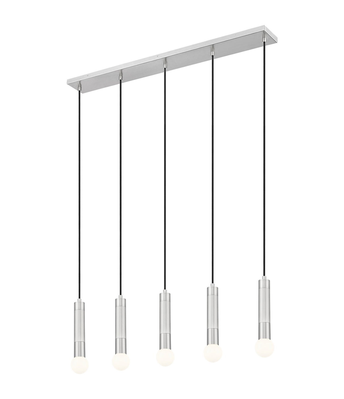 Suspension linéaire Stari Nickel brossé, nombre ampoules 5 – vue 2