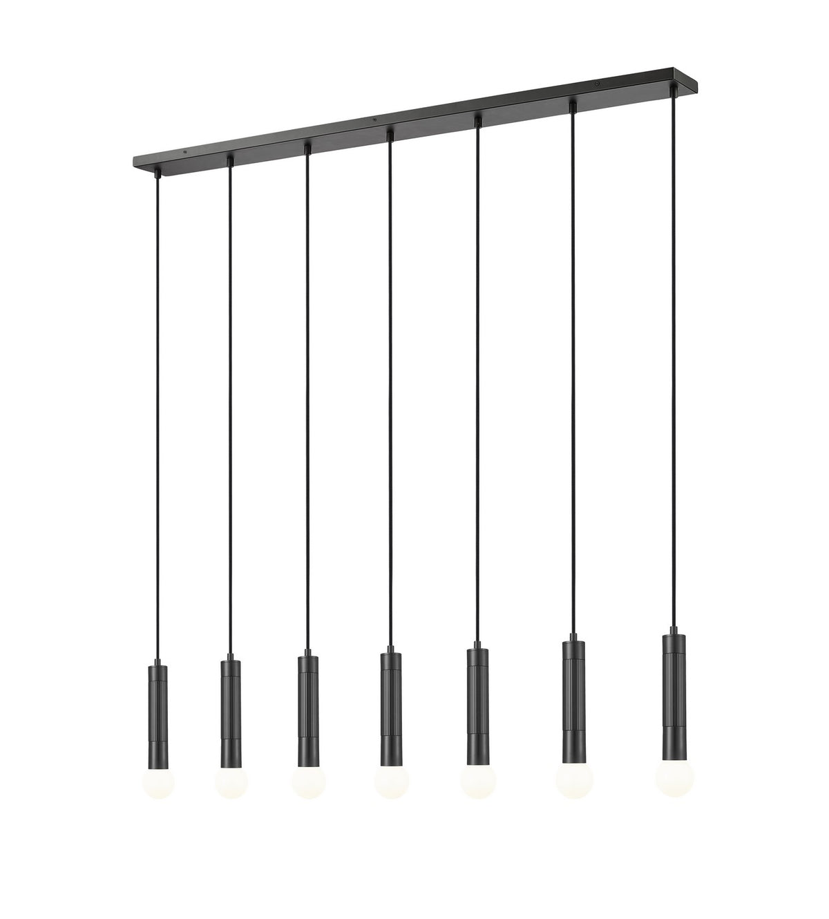 Suspension linéaire Stari Noir mat, nombre ampoules 7 – Z-Lite