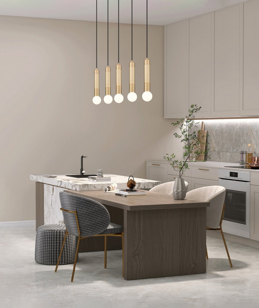 Suspension linéaire Stari - Or moderne 7 by Z-Lite | Luminaires & cie