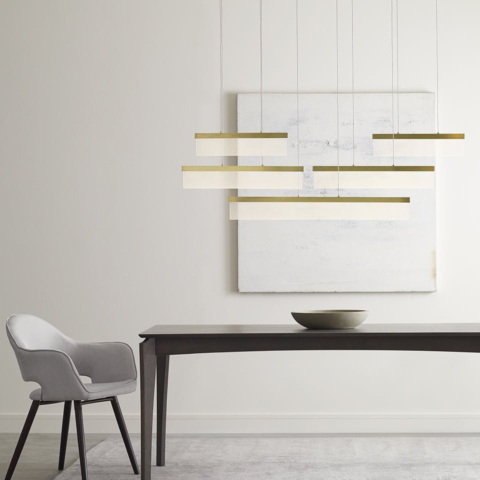 Suspension Linéaire Sweep - Nickel poli by Tech Lighting | Luminaires & cie