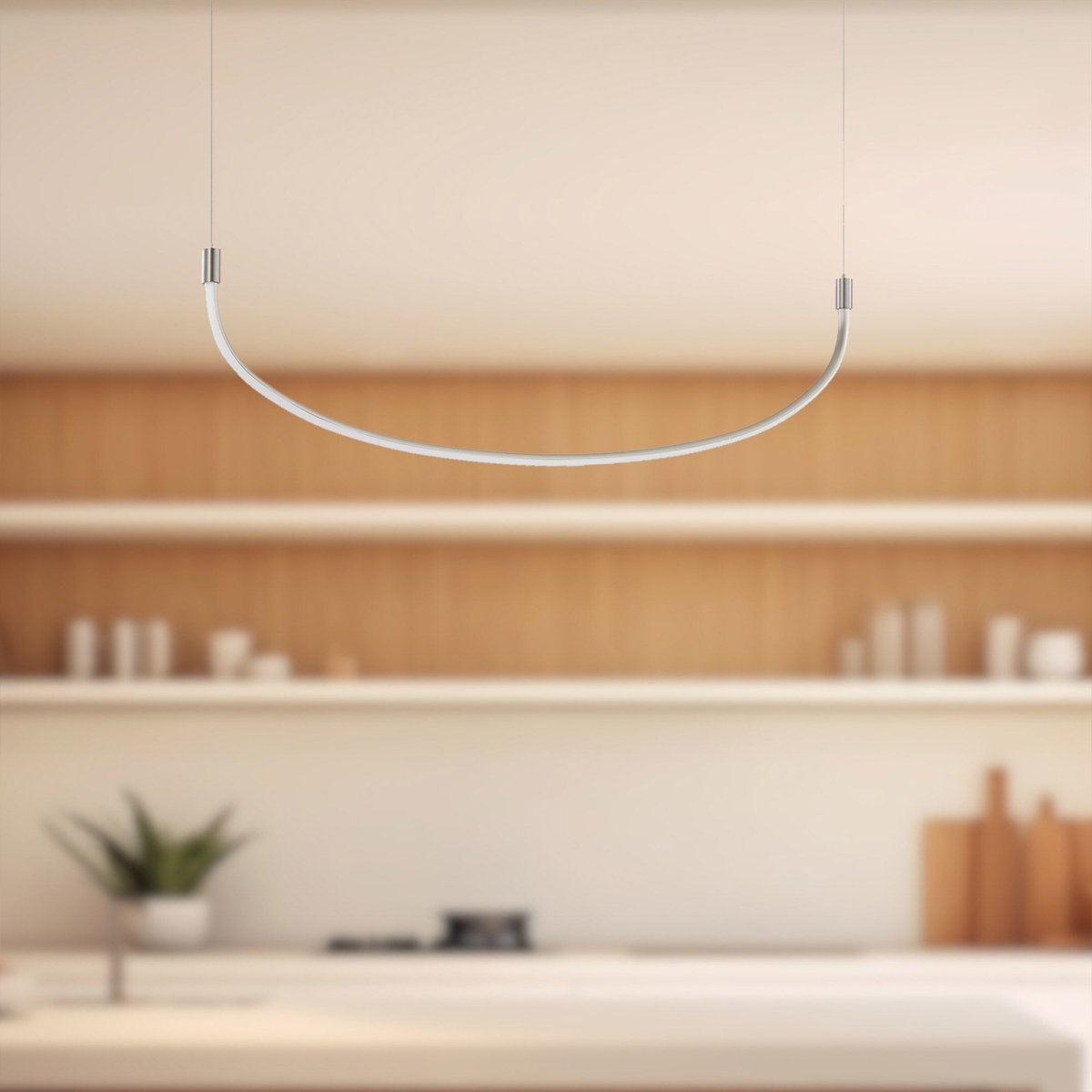 Suspension linéaire Talis - Nickel brossé 36 5/8" by Kuzco Lighting | Luminaires & cie