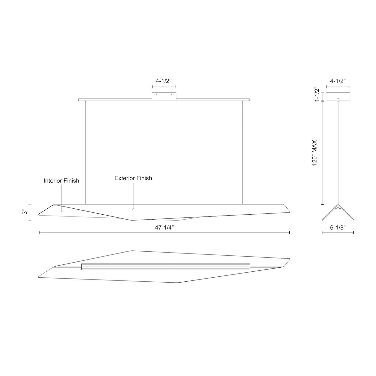Suspension linéaire Taro – vue 4