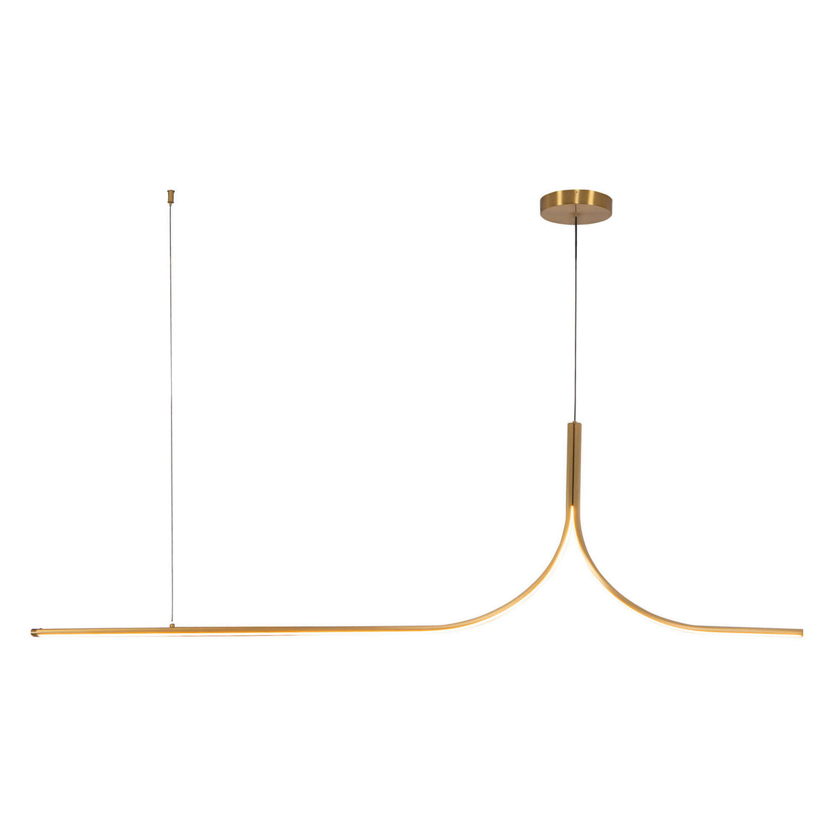 Suspension linéaire Thread Verrière, Or brossé, 59 1/8" – vue 2