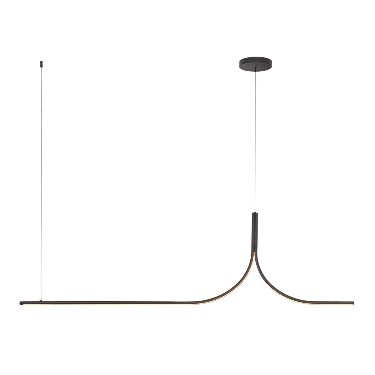 Suspension linéaire Thread Télécommande, Noir, 59 1/8" – Kuzco Lighting