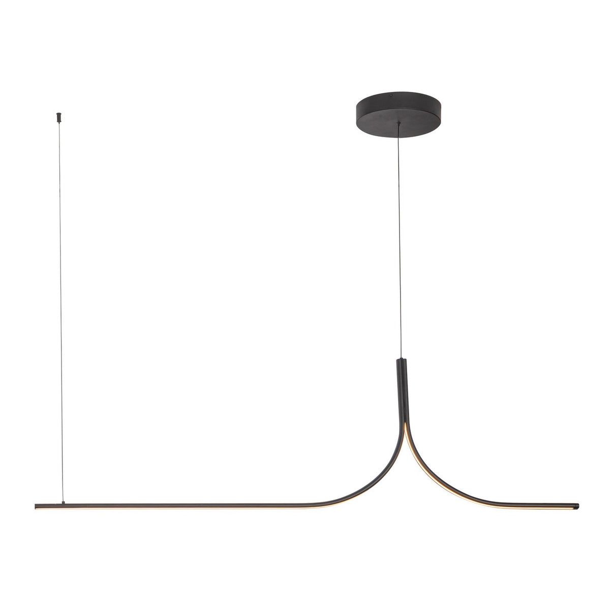 Suspension linéaire Thread Verrière, Noir, 59 1/8" – Kuzco Lighting