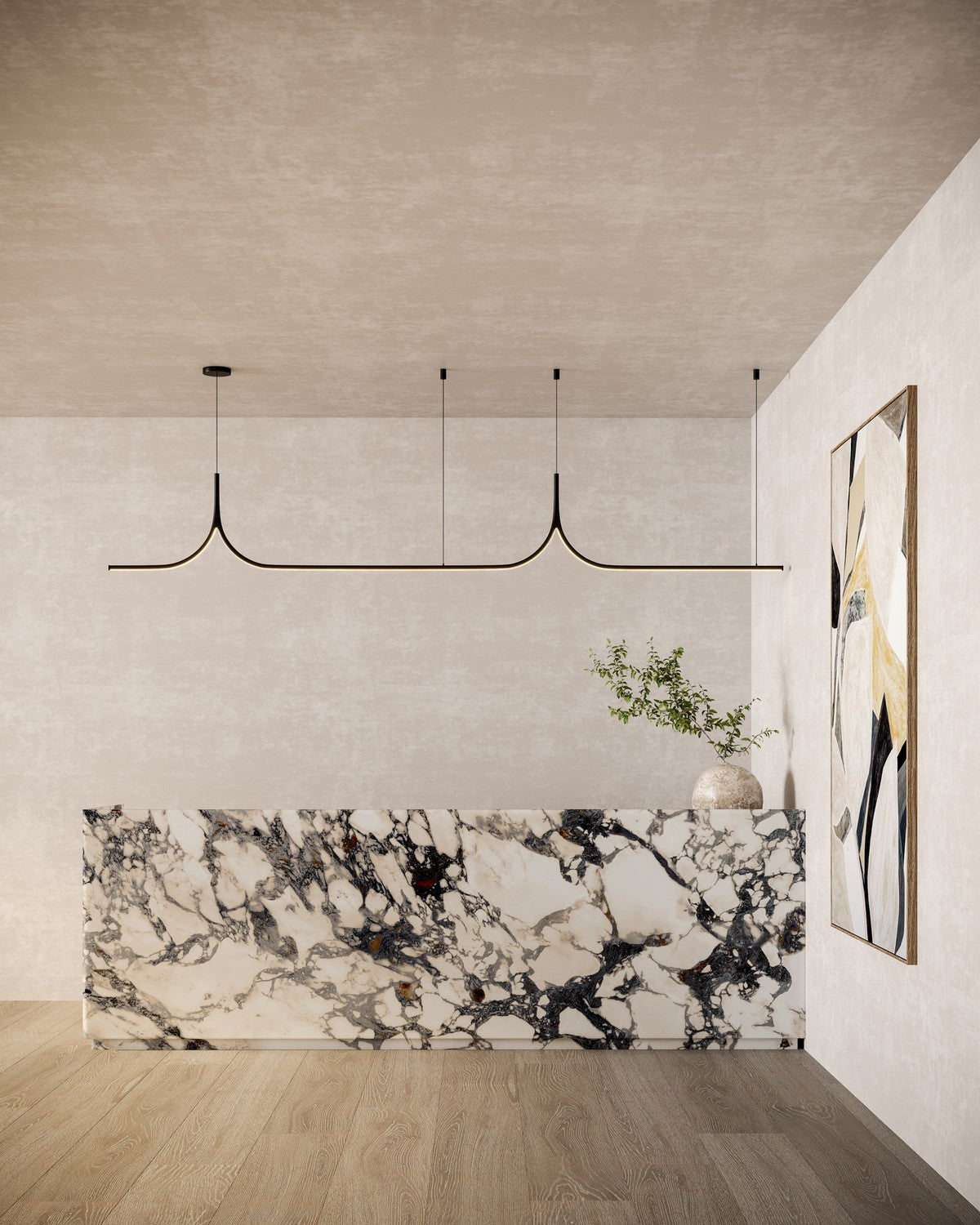 Suspension linéaire Thread Verrière, Noir, 118 1/8" – vue 6