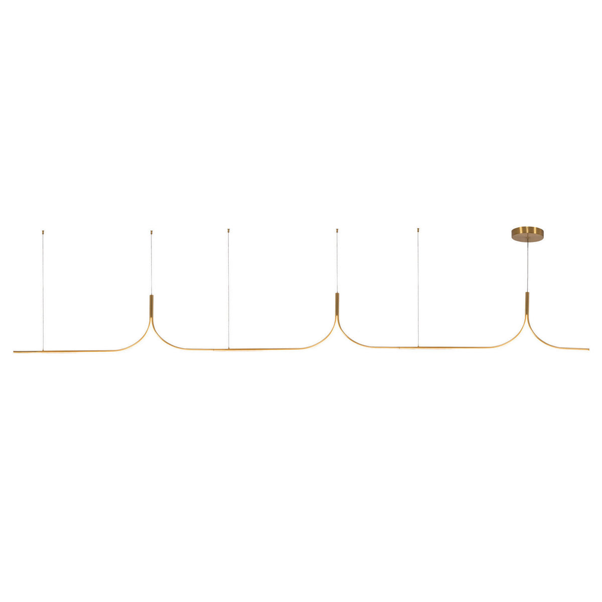 Suspension linéaire Thread Verrière, Or brossé, 177 1/4" – Kuzco Lighting