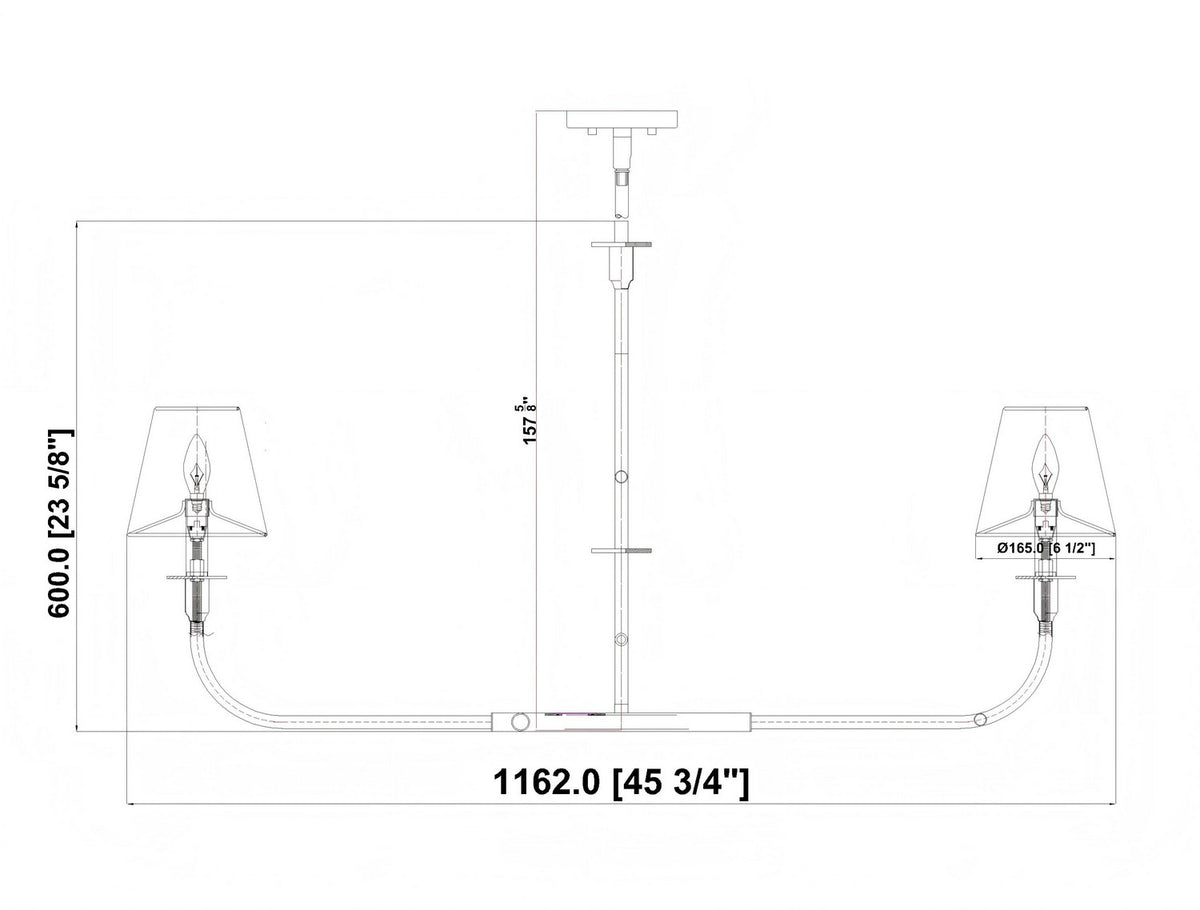 Suspension linéaire Tova Nickel brossé, 45 3/4" – vue 6