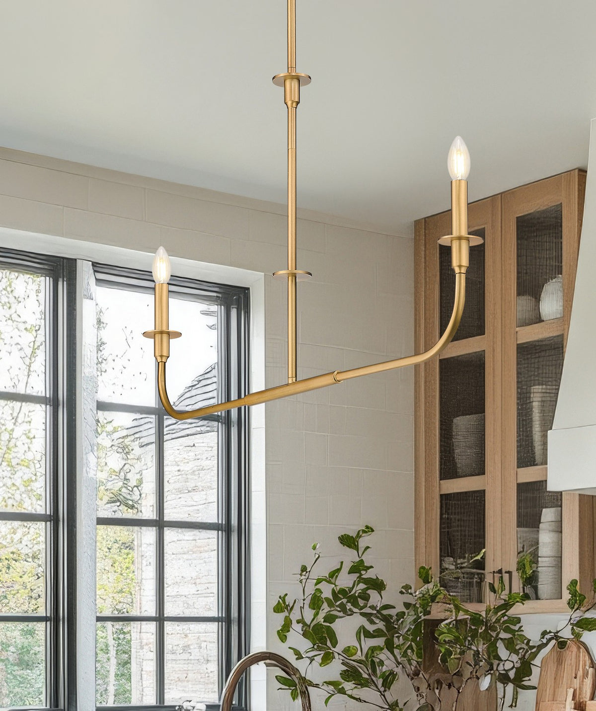 Suspension linéaire Tova Laiton frotté, 45 3/4" – vue 8